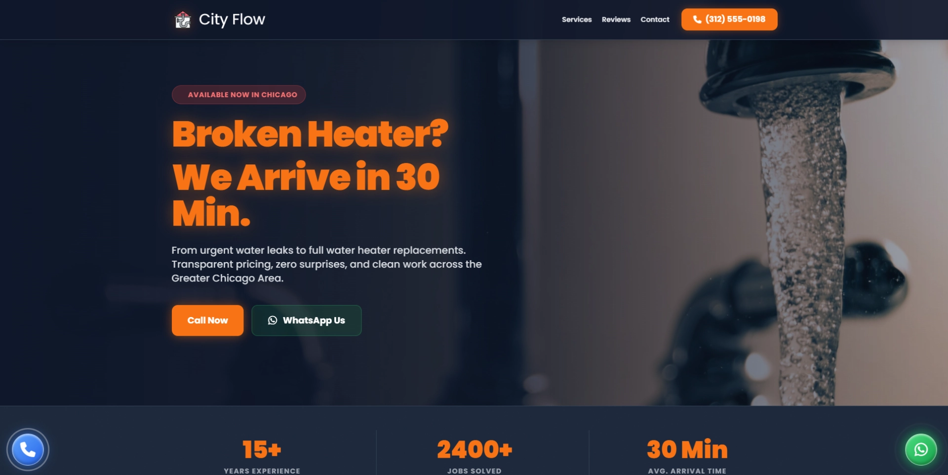 City Flow Plumbing & HVAC website preview